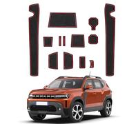 CDEFG Compatibile con Dacia Duster 3 III 2024 2025 Tappetino Antiscivolo Antipolvere Duster 3 Tappetini in Gomma Console Centrale per Auto Duster 2024 Accessori (Rosso)