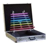 CDEFGABC Arpa da canto in cristallo di quarzo arcobaleno a 8 toni for la terapia del suono, custodia in lega di allumina gratuita e 2 percussori (Color : 432Hz)