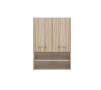 CDF Armadio per lavatrice Pola Mini DK | Colore: rovere Sonoma | Armadio moderno sopra la lavatrice | ripiano | Ripiani spaziosi | Montaggio facile | Lati lisci senza tappi terminali