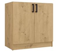 CDF Base Cucina Sotto Lavello a Due Ante Mobile Basso da Cucina con Ripiano per Accessori e Detergenti Design Moderno e Funzionale - Rovere Artisan