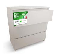 CDF Cassettiera con cassetto, cashmere, 3 cassetti, cassettiera con 3 cassetti, molto capiente, adatto per soggiorno, camera da letto, cassettiera, organizer per vestiti, 40 x 70 x 75 cm