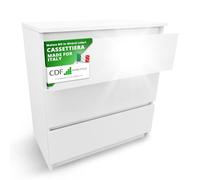 CDF Cassettiera Malwa M3, colore: bianco lucido Topeshop