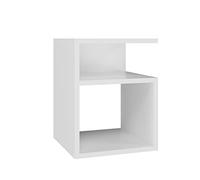CDF Comodino Tini, comodino | Colore: bianco | ideale per camera da letto, cameretta dei bambini, ragazzi | facile da montare | due cassetti spaziosi | cassetti senza maniglie
