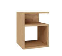 CDF Comodino Tini, Comodino | Colore: rovere Artisan | Ideale per camera da letto, cameretta dei bambini, adolescenti | Montaggio facile | Due cassetti spaziosi | Cassetti senza maniglie