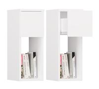 CDF GALAX Comodino 20 1S | Colore: Bianco | Ideale per camera da letto, ripostiglio, cassetto