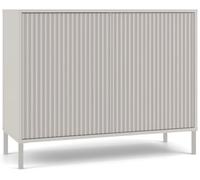 CDF KAMARO - Cassettiera 2D SLIM | Colore: CASMIR Lamelle Anteriore rigato | Ideale per corridoio, soggiorno, camera da letto