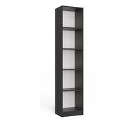 CDF Libreria Aperta - Scaffale Verticale con Ripiani per Libri Documenti Cartelle Raccoglitori - Mobile Ufficio Archivio o Studio - Design Semplice Facile da Montare - R40 Antracite