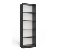 CDF Libreria Aperta - Scaffale Verticale con Ripiani per Libri Documenti Cartelle Raccoglitori - Mobile Ufficio Archivio o Studio - Design Semplice Facile da Montare - R60 Antracite