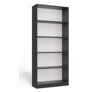 CDF Libreria Aperta - Scaffale Verticale con Ripiani per Libri Documenti Cartelle Raccoglitori - Mobile Ufficio Archivio o Studio - Design Semplice Facile da Montare - R80 Antracite