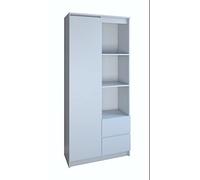 CDF Libreria da ufficio RS-80 Bily, colore: bianco, per soggiorno, ufficio, studio, moderno, per libri e giocattoli, ideale per cameretta dei bambini, adolescenti, camera dei ragazzi