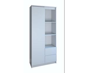 CDF Libreria da ufficio RS-80 Bily, colore: bianco, per soggiorno, ufficio, studio, moderno, per libri e giocattoli, ideale per cameretta dei bambini, adolescenti, camera dei ragazzi