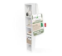 CDF Libreria Scaffale Moderna Stretta con Ripiani Aperti Bianco 25 cm | Scomparti a vista, libri e documenti, decorazioni, soggiorno e studio, organizzazione domestica, mobile verticale