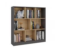 CDF Libreria Scaffale Modulare Aperto a Cubi con 8 Ripiani Mobile Contenitore Moderno in Legno Libreria Soggiorno Ufficio Camera Studio - 104 cm Antracite & Rovere Artisan FIESTA 8P