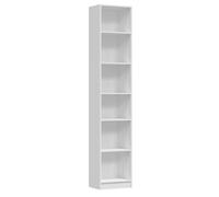CDF Libreria W40 PAFOS | Colore: bianco | per soggiorno, ufficio, studio, moderno, scaffale per libri, ideale per cameretta dei bambini, adolescenti, camera dei ragazzi