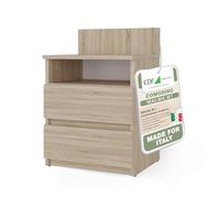 CDF Malwa M1 - Comodino con 2 cassetti, in rovere Sonoma