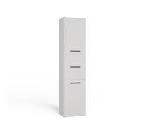 CDF Mobile da bagno - Colonna salvaspazio stretta 40x30x170cm - con anta e ripiani - Armadietto alto moderno per bagno - Bianco