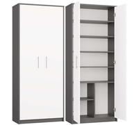 CDF Scaffale chiuso OLIV 2D | Colore: antracite/bianco | Per soggiorno, ufficio, studio | Moderno | Scaffale per libri e giocattoli | Ideale per la camera dei bambini, i ragazzi, la camera da letto