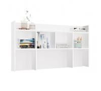 CDF Scaffale Da Scrivania Espandibile Per Ufficio Studio Casa Ufficio E Soggiorno - Portadocumenti Libro Accessori - 130 Cm Bianco
