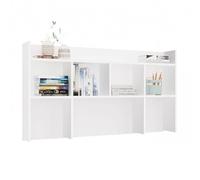 CDF Scaffale da Scrivania Estendibile per Ufficio e Casa 130 cm Bianco | Portadocumenti, Libri e Accessori, Studio, Soggiorno, Libreria da Appoggio, Organizzazione dello Spazio