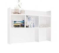 CDF Scaffale da scrivania Scaffale da tavolo Modulo Scaffale da Tavolo da Scrivania Estendibile per Ufficio Studio Casa Ufficio e Soggiorno - Portadocumenti Libro Accessori - 100 cm Bianco