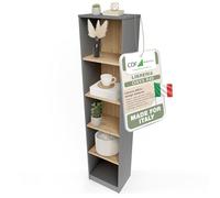 CDF Libreria R40 | Colore: antracite - rovere Artisan | Larghezza: 40 cm | Per soggiorno, ufficio e studio | Scaffale per libri e giocattoli | Ideale per cameretta dei bambini, adolescenti