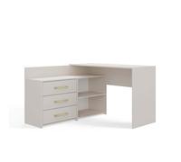 CDF Scrivania Dany | Colore: cashmere (beige) | Ideale per ufficio, studio, camera dei bambini e dei ragazzi | Scrivania funzionale per computer, laptop | Montaggio semplice