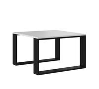 CDF Tavolino moderno Mini | Colore: bianco e nero | moderna panchina per un soggiorno, stanza, ufficio, forma: quadrato, rettangolo, scaffale per piccoli oggetti, giornali, riviste o libri