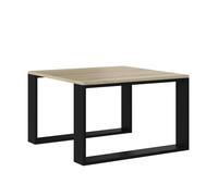 CDF Tavolino moderno Mini - rovere Sonoma - nero - moderno tavolo da soggiorno e panca per soggiorno ufficio - quadrato rettangolare - con ripiano per libri giornali riviste