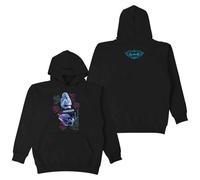 Cditoia Felpa con Cappuccio da Donna E da Uomo Stampa Singer Addison Print R-AE Casual A Maniche Lunghe Pullover Top Unisex-Black||l