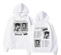 Cditoia Felpa con Cappuccio per Donna e Uomo con Stampa Singer D-amiano Merch D-avid Album Tour Unisex Casual Pullover Felpa a Maniche Lunghe Top-White||XX_l