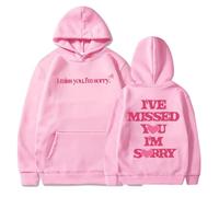 Cditoia Felpa con Cappuccio per Donna Uomo Stampa Singer Fans Album Gracie Merch A-brams Tour Casual Ampia Maniche Lunghe Top Unisex-Pink||4X_l