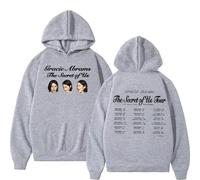 Cditoia Felpa con Cappuccio per Donna Uomo Stampa Singer Fans Gracie Merch A-brams Tour Album Musicale Casual Manica Lunga Pullover Felpa Top Unisex-Grey||3X_l