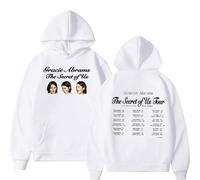 Cditoia Felpa con Cappuccio per Donna Uomo Stampa Singer Fans Gracie Merch A-brams Tour Album Musicale Casual Manica Lunga Pullover Felpa Top Unisex-White||s