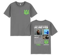 Cditoia Maglietta da Donna e da Uomo con Stampa del cantante e Rapper J-C Album R-Eyes Tour Pullover Casual a Girocollo Maniche Corte Unisex per Fan in Cotone-Dark Grey||l