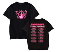 Cditoia Maglietta da Donna e da Uomo con Stampa Singer An-na Merch Pepe Album Tour, Pullover Casual Ampio a Girocollo a Maniche Corte, Top Unisex in Cotone-Black||x_s