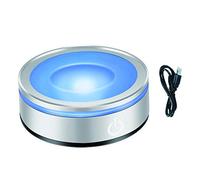 CDIYTOOL Base luminosa a LED multicolore rotonda per esposizione con base concava, per arte in cristallo 3D con interruttore sensibile al tocco [classe energetica A+] (base concava)