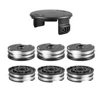 CDIYTOOL Bobina di ricambio per tagliabordi compatibile con Parkside LIDL PRTA 20-Li C3 A1B2 PRT 550 A1 A3 PRT 300 A1, bobina di ricambio per trimmer da 1,6 mm con coperchio TLP-01-1 (6 bobine + 1