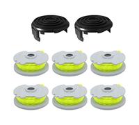CDIYTOOL - Bobine di Ricambio per Worx WA0014 WG168 WG184 WG190 WG191 Weed Eater String Edger Bobina di Ricambio per Auto Feed 6,1 m 0,2 cm con Tappi WA0037 (6 Bobine, 2 Tappi)