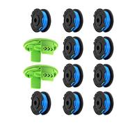 CDIYTOOL Greenworks - Bobina per decespugliatore, diametro 1,65 mm, linea singola 4,9 m, lunghezza per tagliaerba da giardino da 24 V, G24LTK2, G24LT30M, G24LT30M, G24LT30MK2 (10 bobine+2 tappo)