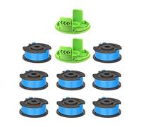 CDIYTOOL Greenworks G24LT - Bobina per decespugliatori, lunghezza 4,9 m, diametro 1,65 mm, adatto per tagliaerba Greenworks 24V G24LT G24LTK2 G24LT30M G24LT30MK2 (8 bobine + 2 tappi)