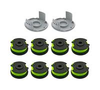 CDIYTOOL Line String - Bobina di ricambio per decespugliatore, 6,1 m 0,2 cm, compatibile con tagliaerba Ryobi RAC143 RLT36B33 e RY36LT33A-0 (8 bobine + 2 tappi)