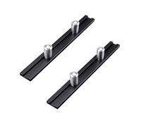 CDIYTOOL Set di 2 attrezzi ausiliari per banco di lavoro del legno, fermata per piallatura da 19/20 mm, fori per piallatura per cani, accessori da tavolo in lega di alluminio (20 mm), nero
