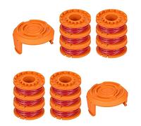 CDIYTOOL Tagliabordi per tutti i tagliabordi WO-RX WA0010, WA0004.1, bobina di ricambio per tagliabordi resistenti, 3 m 0,2 cm (12 bobine + 2 tappi)