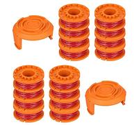 CDIYTOOL - Tagliaerba per tutti i tagliabordi WORX WA0010, WA0004.1, bobina di ricambio per tagliabordi, 3 m, 0,2 cm (16 bobine + 2 tappi)