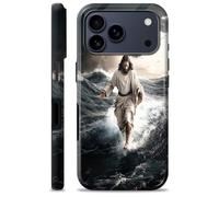 Cdkfxjy Custodia per iPhone 17 Pro Max, custodia a doppio strato, custodia leggera e antiurto, guscio rigido in morbido silicone TPU, supporta la ricarica wireless - Gesù che cammina sull'acqua