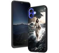 Cdkfxjy Custodia per iPhone 17, sottile, flessibile, morbida protezione in TPU, leggera, antiurto, protettiva, motivo: Gesù che cammina sull'acqua