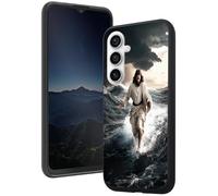 Cdkfxjy Custodia per Samsung Galaxy S24, sottile, flessibile, resistente ai graffi, in morbido TPU, leggera, antiurto, custodia protettiva per Samsung S24, Gesù che cammina sull'acqua