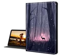 Cdkfxjy Custodia per tablet Amazon Kindle Fire 7 (9a/7a/5a generazione, 2019/2017/2015), sottile, in pelle PU, multi-angolo, pieghevole, con funzione di spegnimento automatico, motivo: cervo nella