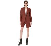 Cdkoke Donna Abito da Smoking con Un Solo Bottone Giacca con Revers a Lancia e Pantaloni Corti Set Abito da Lavoro per L'Ufficio