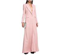 Cdkoke Donna Blazer Lungo con Un Solo Bottone Abito Cappotto per Il Matrimonio Partito